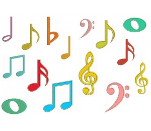 Stickserie - Musiknoten